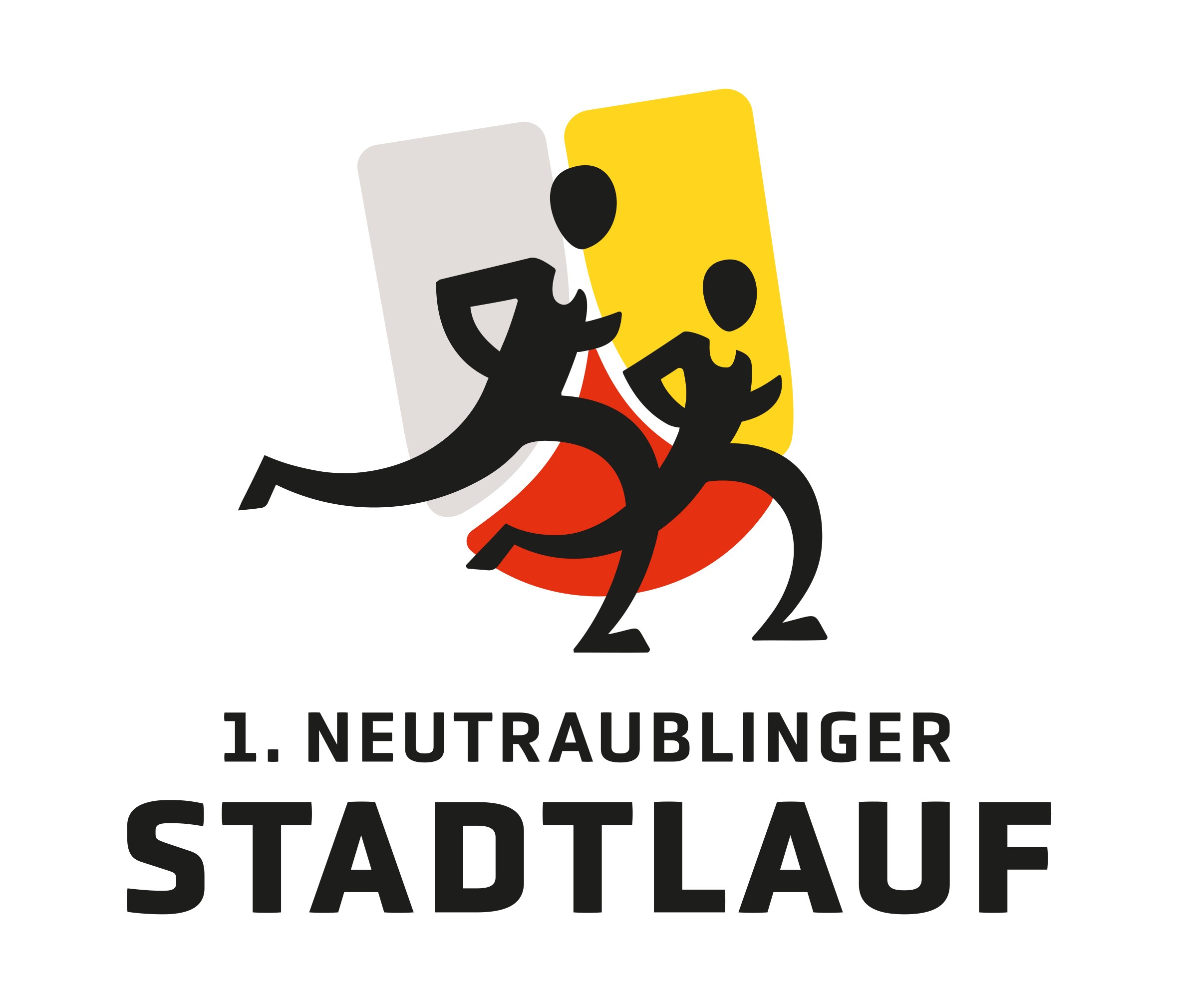 Das Logo vom Stadtlauf Neutraubling - Zwei Personen laufne